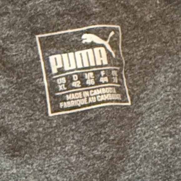 Womens XL Puma Boat neck sweatshirt, black logo on dark grey MOSTLY COTTON TOP - Picture 4 of 14